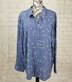 Loralette size 2x long sleeve button down shirt